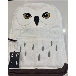 Harry Potter Hedwig Owl Backpack Bioworld White Faux Fur Tech Sleeve New